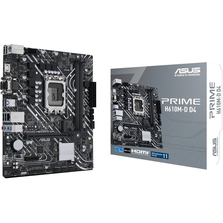 Pb Asus Prime H610m-d D4 M-atx Skt 1700 Intel Gen 12º/13º M-atx Vga Hdmi 2pcie M.2x3.0 Glan Usb3.2