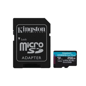 Memoria Sd Micro-sdxc 256gb Clase 10 Kingston + Adaptador Canvas-go Plus Sdcg3 256gb