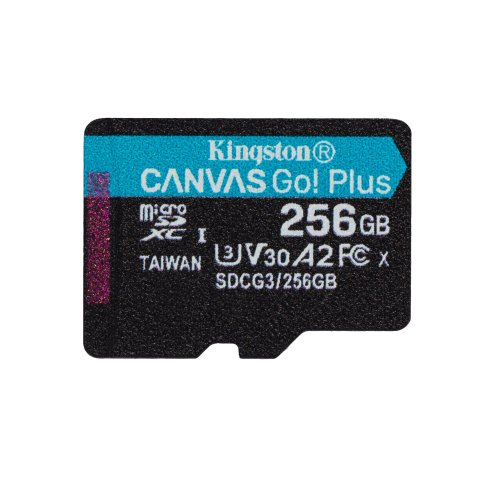 Memoria Sd Micro-sdxc 256gb Clase 10 Kingston + Adaptador Canvas-go Plus Sdcg3 256gb
