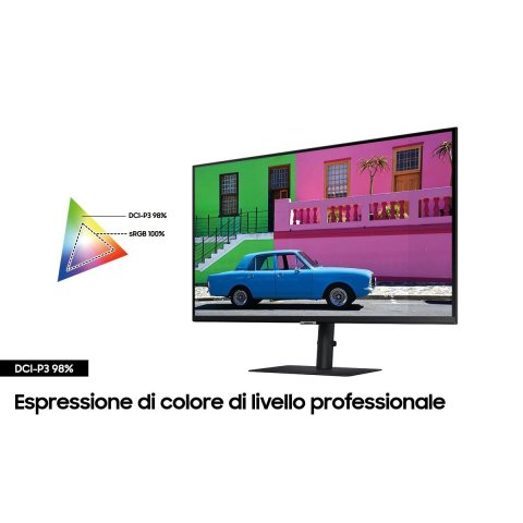 Monitor 32" Dp Hdmi Samsung Ls27d702eauxen Ips 4k 60hz 280 Cd m 5ms Vesa 100x100 Hub Usb-c Lan