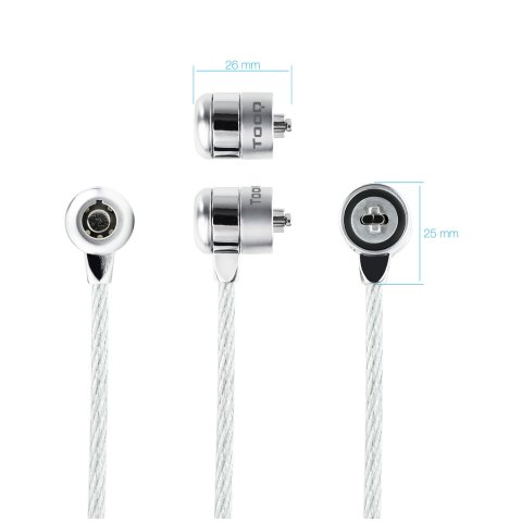 (km0) Cable De Seguridad Portatiles monitores televisiones Tooq Tqclk0025 Con Llave 1.5 M Sistema Kensington Cash30