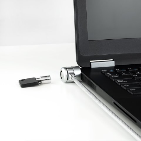 (km0) Cable De Seguridad Portatiles monitores televisiones Tooq Tqclk0025 Con Llave 1.5 M Sistema Kensington Cash30