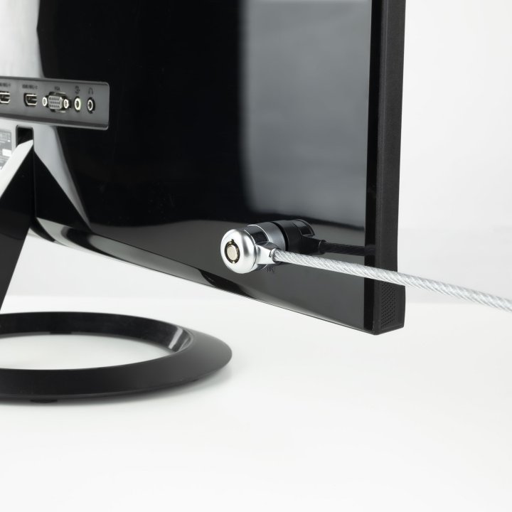 (km0) Cable De Seguridad Portatiles monitores televisiones Tooq Tqclk0025 Con Llave 1.5 M Sistema Kensington Cash30