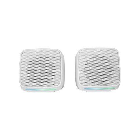 Altavoces 2.0 Mars Gaming Msprow White 10w Usb + Jack Control De Volumen Rgb