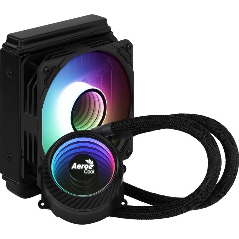 Sistema De Refrigeracion Liquida Aerocool Mirage L120 1x12cm Infinity Mirror Rgb-a (adressable) Tpd 200w Para Procesadores In