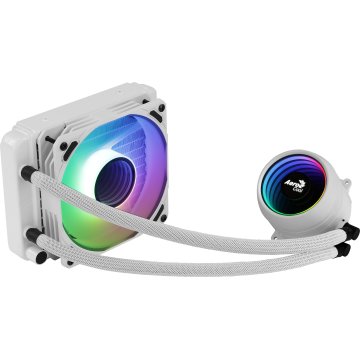 Sistema De Refrigeracion Liquida Aerocool Mirage L120 White 1x12cm Infinity Mirror Rgb-a (adressable) Tpd 200w Para Procesado