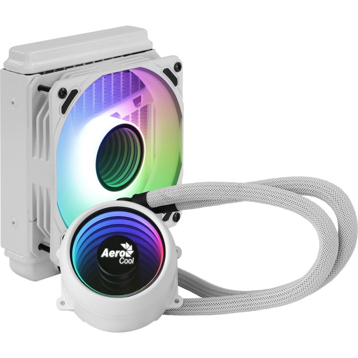 Sistema De Refrigeracion Liquida Aerocool Mirage L120 White 1x12cm Infinity Mirror Rgb-a (adressable) Tpd 200w Para Procesado