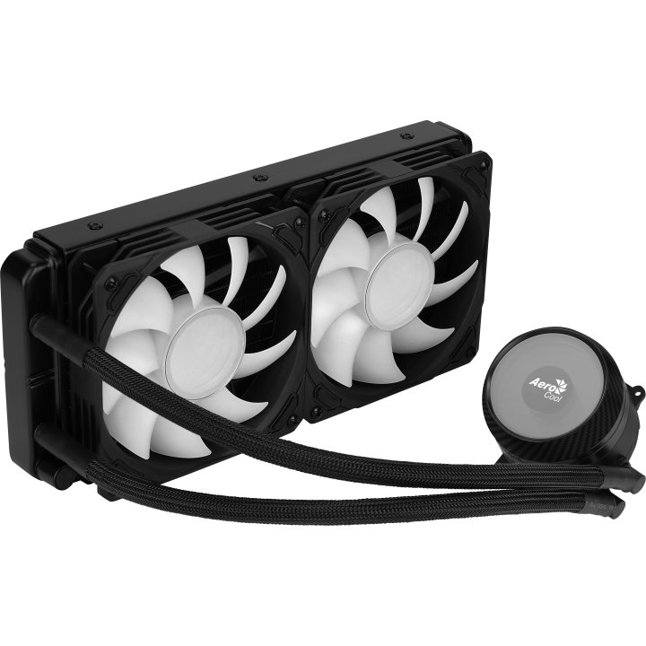 Sistema De Refrigeracion Liquida Aerocool Mirage L240 Black 2x12cm Infinity Mirror Rgb-a (adressable) Tpd 400w Para Procesado