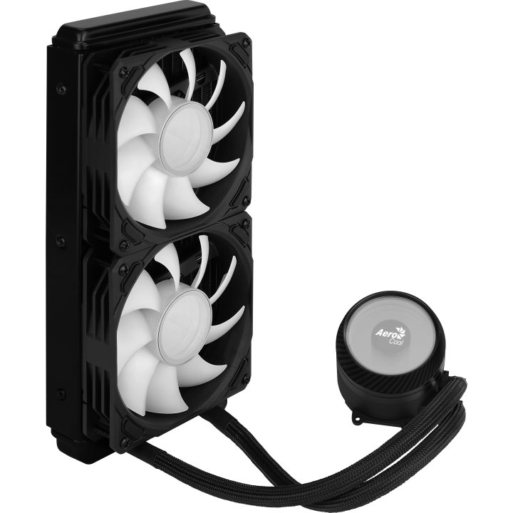 Sistema De Refrigeracion Liquida Aerocool Mirage L240 Black 2x12cm Infinity Mirror Rgb-a (adressable) Tpd 400w Para Procesado
