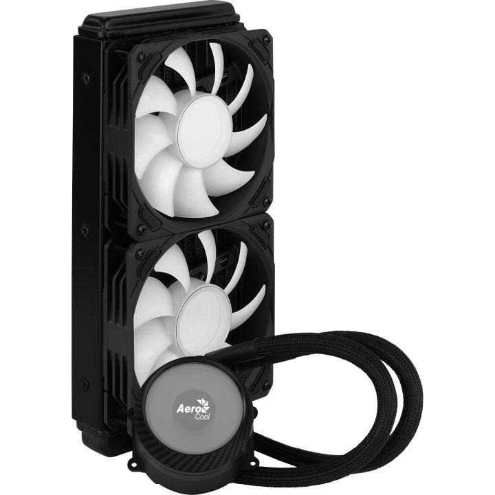 Sistema De Refrigeracion Liquida Aerocool Mirage L240 Black 2x12cm Infinity Mirror Rgb-a (adressable) Tpd 400w Para Procesado
