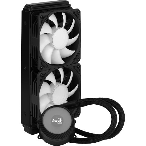 Sistema De Refrigeracion Liquida Aerocool Mirage L240 Black 2x12cm Infinity Mirror Rgb-a (adressable) Tpd 400w Para Procesado