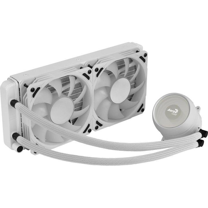 Sistema De Refrigeracion Liquida Aerocool Mirage L240 White 2x12cm Infinity Mirror Rgb-a (adressable) Tpd 400w Para Procesado