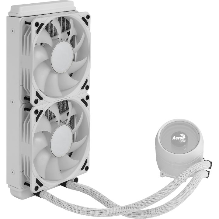 Sistema De Refrigeracion Liquida Aerocool Mirage L240 White 2x12cm Infinity Mirror Rgb-a (adressable) Tpd 400w Para Procesado