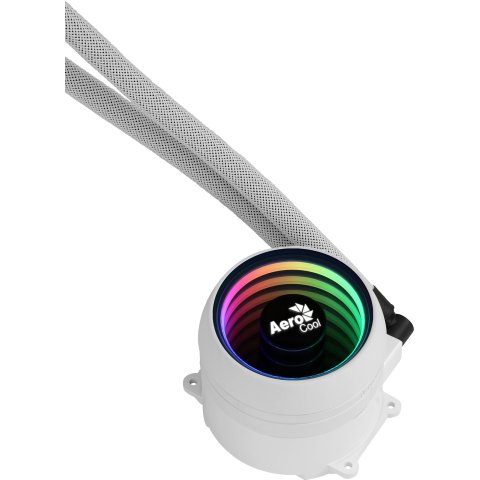 Sistema De Refrigeracion Liquida Aerocool Mirage L240 White 2x12cm Infinity Mirror Rgb-a (adressable) Tpd 400w Para Procesado