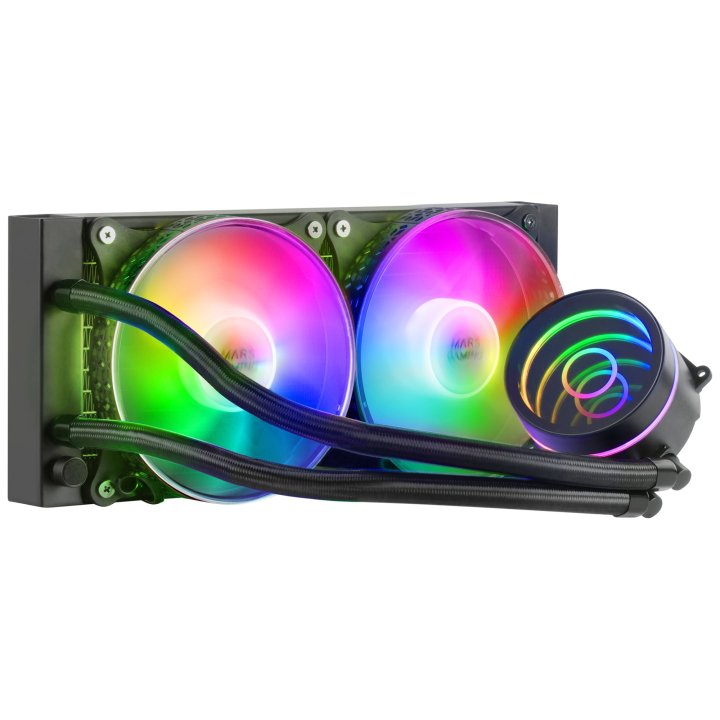 Sistema De Refrigeracion Liquida Mars Gaming Ml-one240 Black 2x (12x12) Iluminacion Frgb Tpd 400w Para Procesadores Intel Y A