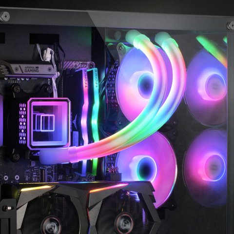 Sistema De Refrigeracion Liquida Mars Gaming Ml-ultra240 Black 2x12cm Iluminacion Argb (adressable) Tpd 500w Para Procesadore