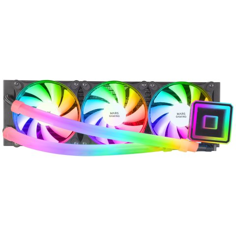 Sistema De Refrigeracion Liquida Mars Gaming Ml-ultra360 Black 3x12cm Iluminacion Argb (adressable) Tpd 650w Para Procesadore