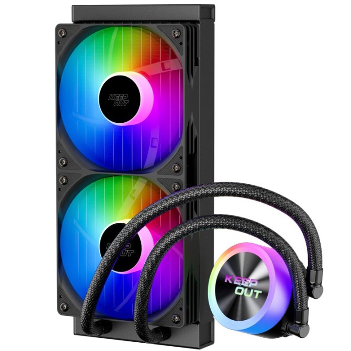 Sistema De Refrigeracion Liquida Keep Out Xwc-240 Argb Intel Y Amd Ventilador 2x120mm Color Negro