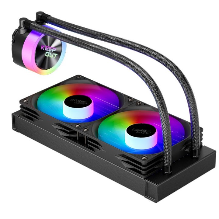 Sistema De Refrigeracion Liquida Keep Out Xwc-240 Argb Intel Y Amd Ventilador 2x120mm Color Negro