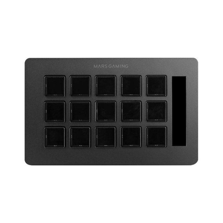 Control Deck Slim Mars Gaming Msd-one Black 15 Teclas De Acceso Directo Lcd Personalizables 