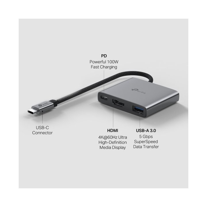 Adaptador Usb-c Tp-link Uh3020c A 1xhdmi Hembra...
