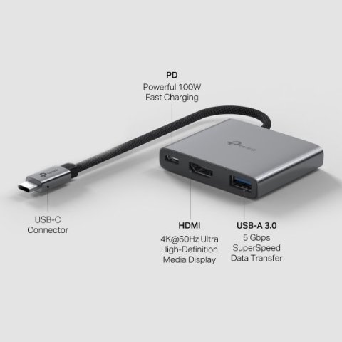 Adaptador Usb-c Tp-link Uh3020c A 1xhdmi Hembra...