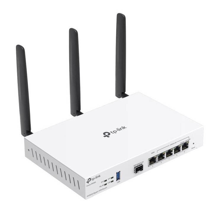 Router Vpn Wifi 6 Tp-link Festa Fr365 Ax3000  5xlan Gb 1xsfp 1xusb Openvpn Metalico Blanco