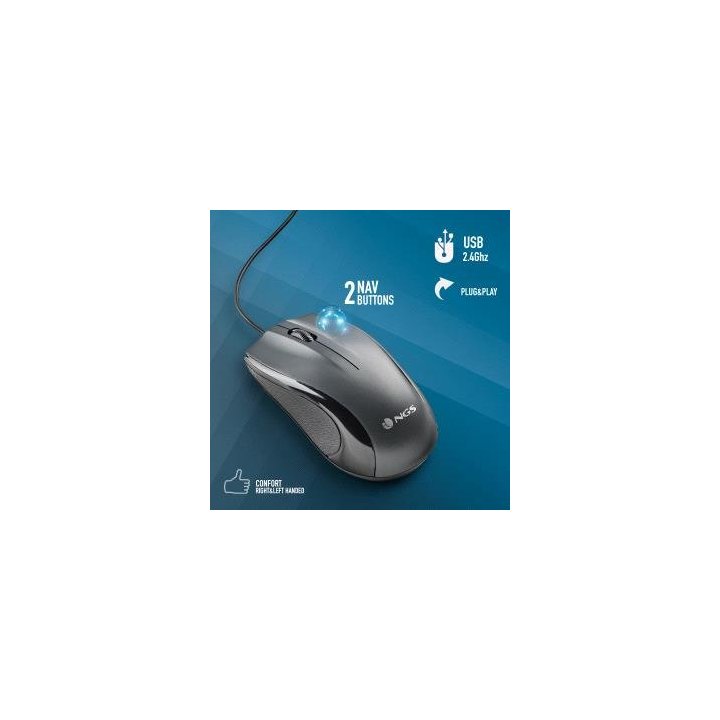 Mouse Ngs Musk Laser Con Cable De 1200 Dpi Usb...