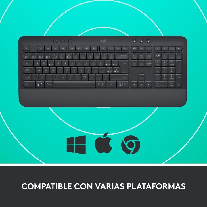 Teclado Logitech Bluetooth K650 Signature Graphite 920-010917