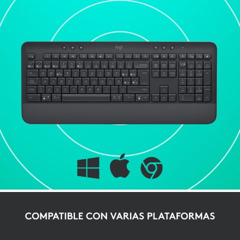 Teclado Logitech Bluetooth K650 Signature Graphite 920-010917