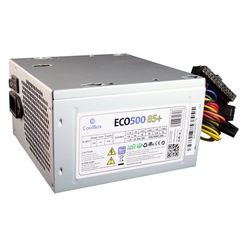 Fuente De Alimentacion Coolbox 500w Eco-500 85+ Potencia Max Con Certificación 80plus Bronze