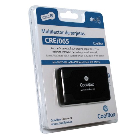 Card Reader Externo Usb Coolbox Cre065 Lector Dnie 4.0 + Lector Sim + Memorias Lector Memoria Flash Sd, Microsd,