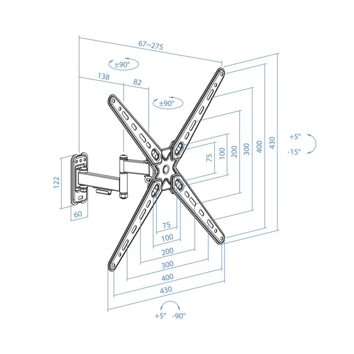 Soporte De Pared Tooq Lp1356tn-b Para Pantalla...