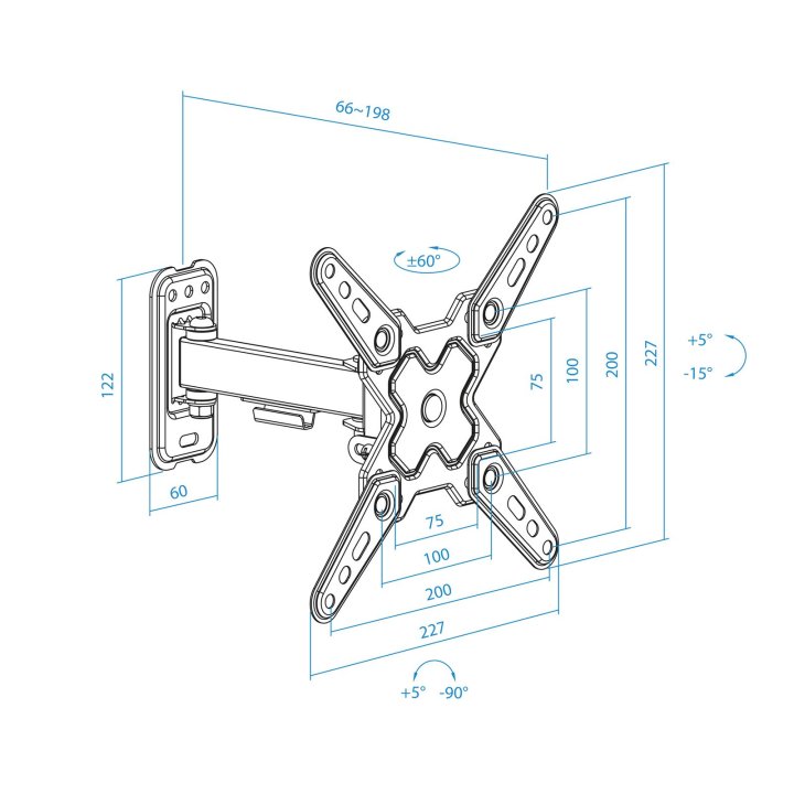 Soporte De Pared Tooq Lp1343tn-b Para Pantalla...
