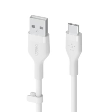 Cable Belkin Cab008bt2mwh Usb-a A Usb-c Boostcharge Flex 2m Color Blanco Silicona 2