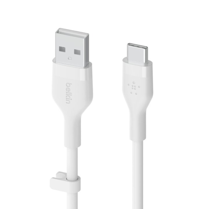 Cable Belkin Cab008bt2mwh Usb-a A Usb-c Boostcharge Flex 2m Color Blanco Silicona