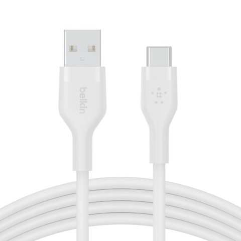 Cable Belkin Cab008bt2mwh Usb-a A Usb-c Boostcharge Flex 2m Color Blanco Silicona