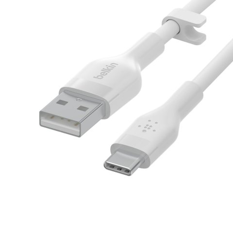 Cable Belkin Cab008bt2mwh Usb-a A Usb-c Boostcharge Flex 2m Color Blanco Silicona