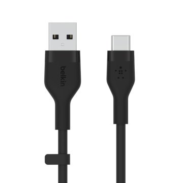 Cable Belkin Cab008bt3mbk Usb-a A Usb-c Boostcharge Flex 3m Color Negro Silicona