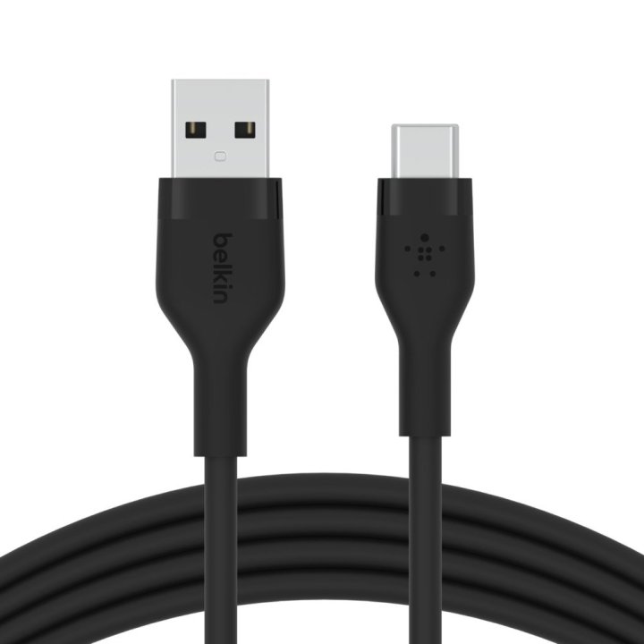 Cable Belkin Cab008bt3mbk Usb-a A Usb-c Boostcharge Flex 3m Color Negro Silicona