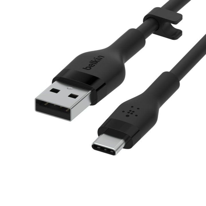Cable Belkin Cab008bt3mbk Usb-a A Usb-c Boostcharge Flex 3m Color Negro Silicona