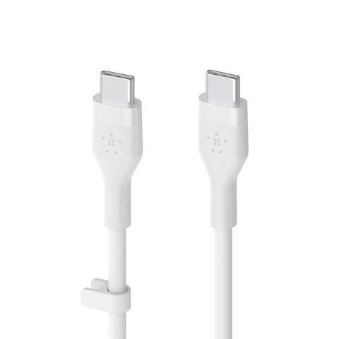 Cable Belkin Cab009bt3mwh Usb-c A Usb-c Boostcharge Flex 3m Color Blanco Silicona