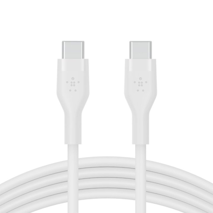 Cable Belkin Cab009bt3mwh Usb-c A Usb-c Boostcharge Flex 3m Color Blanco Silicona