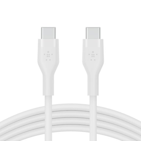 Cable Belkin Cab009bt3mwh Usb-c A Usb-c Boostcharge Flex 3m Color Blanco Silicona