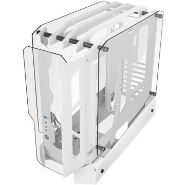 Caja Atx Semitorre Gaming Mars Gaming Mcedgew Diseño Open Air Cristal Templado Gpu 390mm 1x3.5 3x2.5 Blanco 2