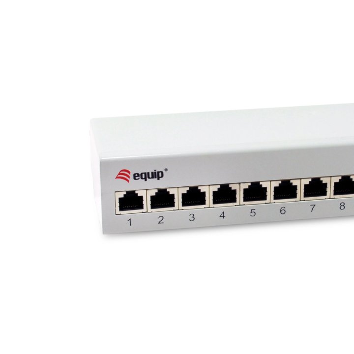 Patch Panel De Sobremesa Equip Cat.6a Apantallado 12 Puertos Color Negro (ral 7035)