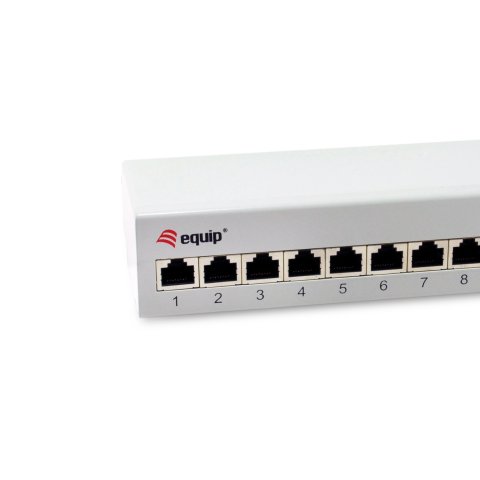 Patch Panel De Sobremesa Equip Cat.6a Apantallado 12 Puertos Color Negro (ral 7035)