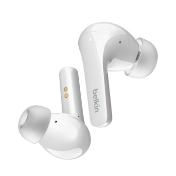 Headset Intrauditivo Bluetooth Belkin Auc006btwh Soundform Flow Con Cancelacion De Ruido Blanco