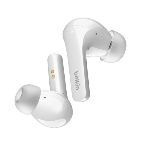 Headset Intrauditivo Bluetooth Belkin Auc006btwh Soundform Flow Con Cancelacion De Ruido Blanco