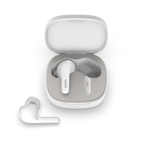 Headset Intrauditivo Bluetooth Belkin Auc006btwh Soundform Flow Con Cancelacion De Ruido Blanco